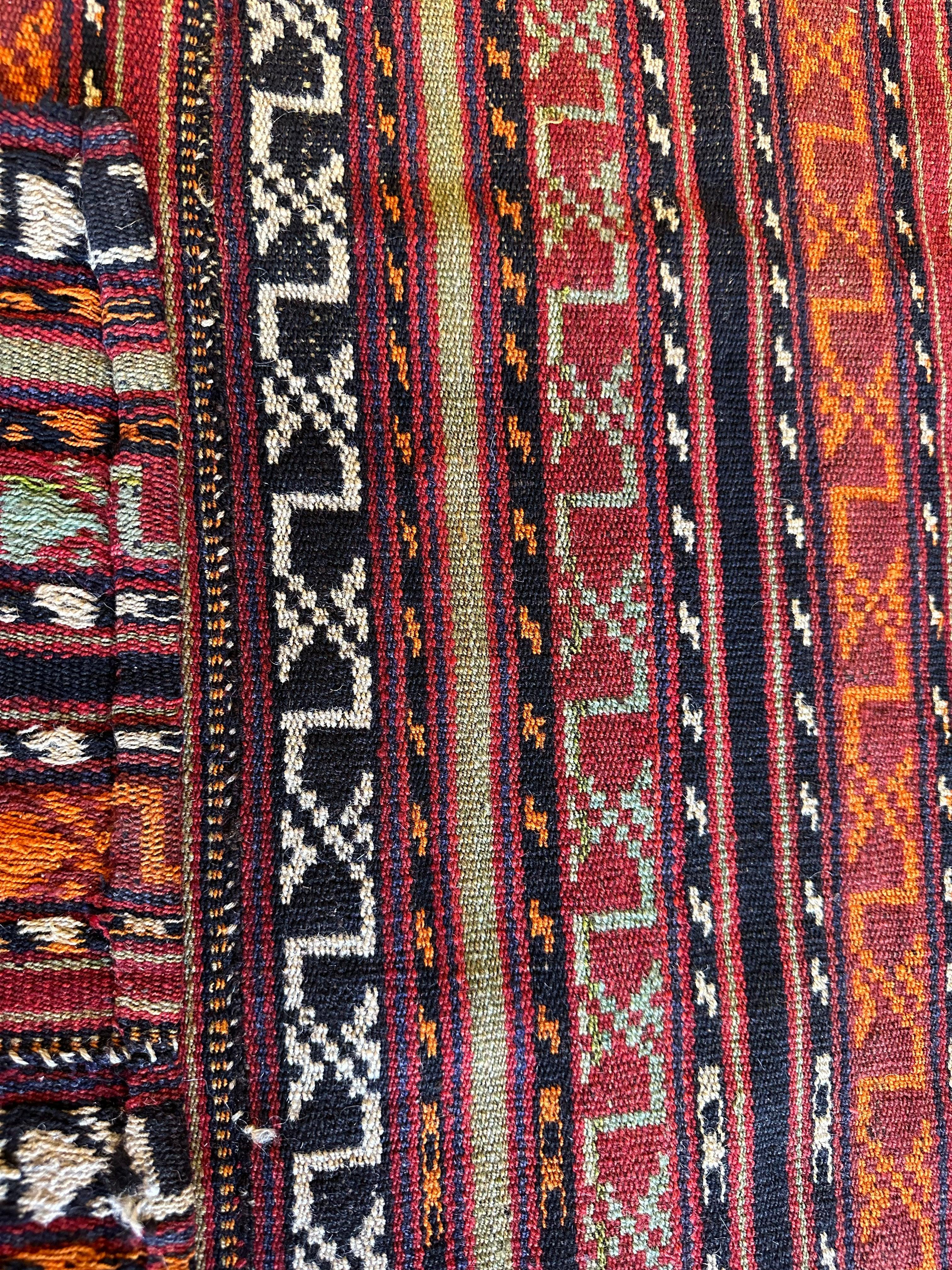 UNIQUE Antique Square Azerbijani Shahsavan Jajim Rug 6’4” x 6’8” by Rugistan - product image 17 for Resin Society