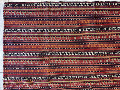 UNIQUE Antique Square Azerbijani Shahsavan Jajim Rug 6’4” x 6’8” by Rugistan - product image 4 for Resin Society