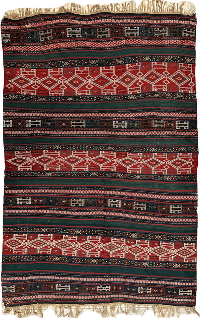 UNIQUE (collectors special) Antique Caucasian Verneh Rug 5’4” x 8’ by Rugistan - main product image for Resin Society