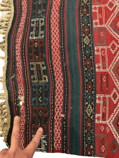UNIQUE (collectors special) Antique Caucasian Verneh Rug 5’4” x 8’ by Rugistan - product image 9 for Resin Society