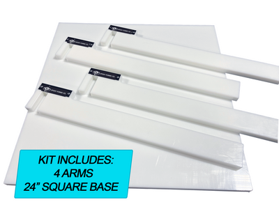 Universal Epoxy Form Kit showing adjustable HDPE side walls and base for resin casting