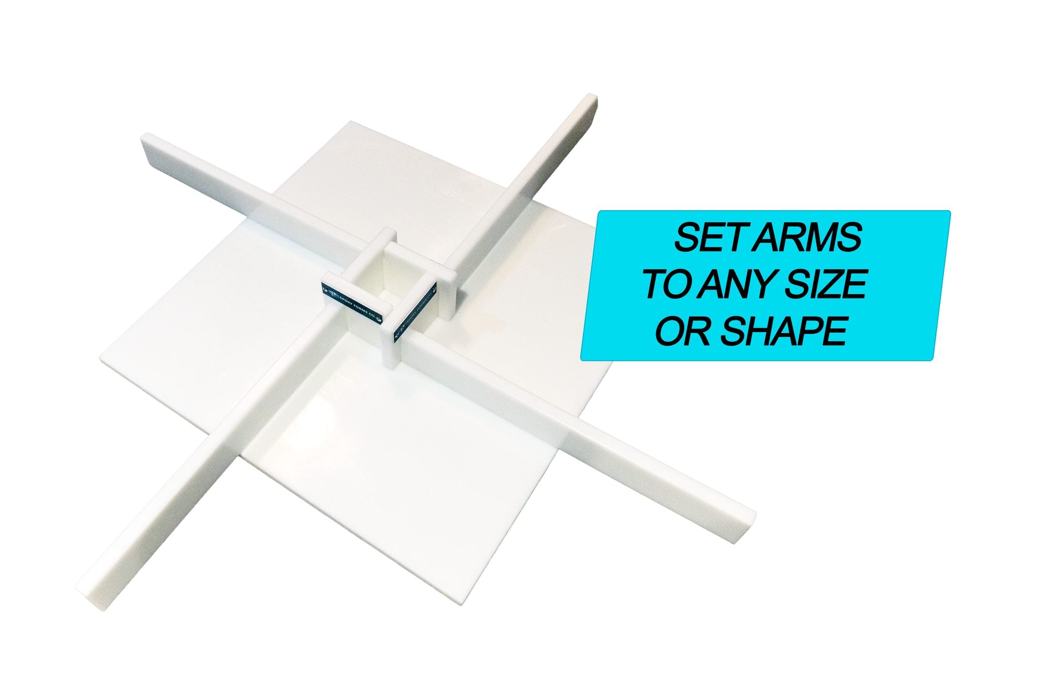 Universal Epoxy Form Kit showing adjustable HDPE side walls and base for resin casting