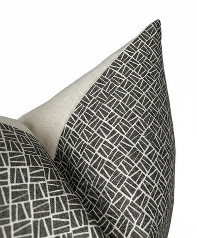 Camber Pillow Cover in Charcoal, Lindsay Alker Textiles