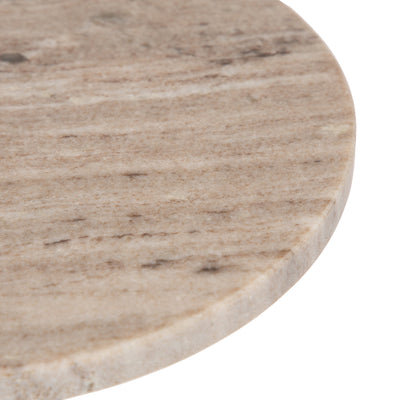 Baronet Round Marble and Metal Table