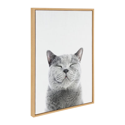 Sylvie Smiling Cat Framed Canvas by Amy Peterson Art Studio
