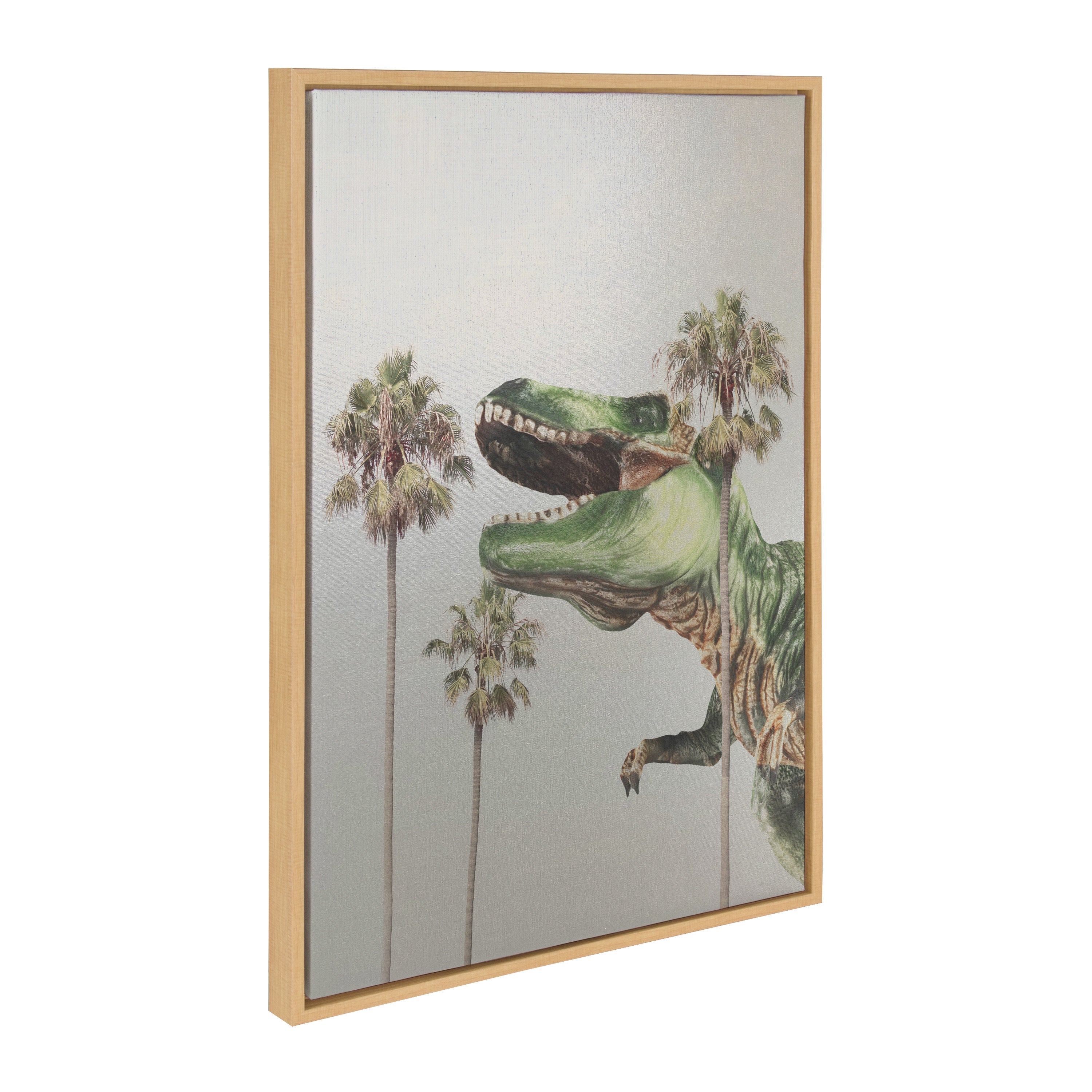 Sylvie Dinosaur Framed Canvas by July Art Prints