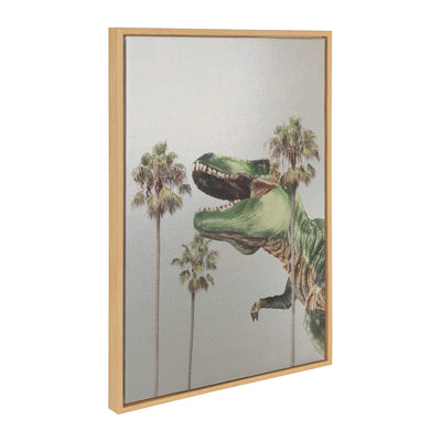 Sylvie Dinosaur Framed Canvas by July Art Prints
