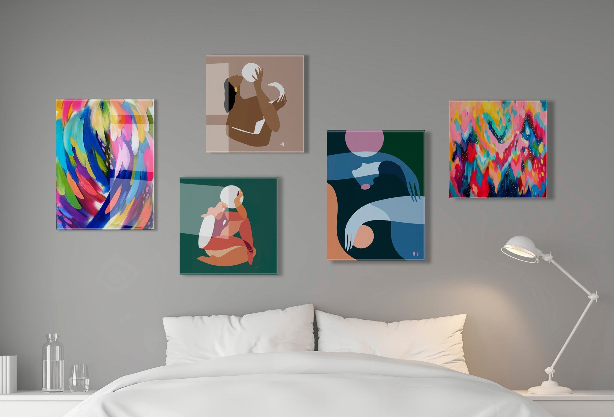 Self Love No 2 Floating Acrylic Art by kateandlaurel - product image 8 for Resin Society