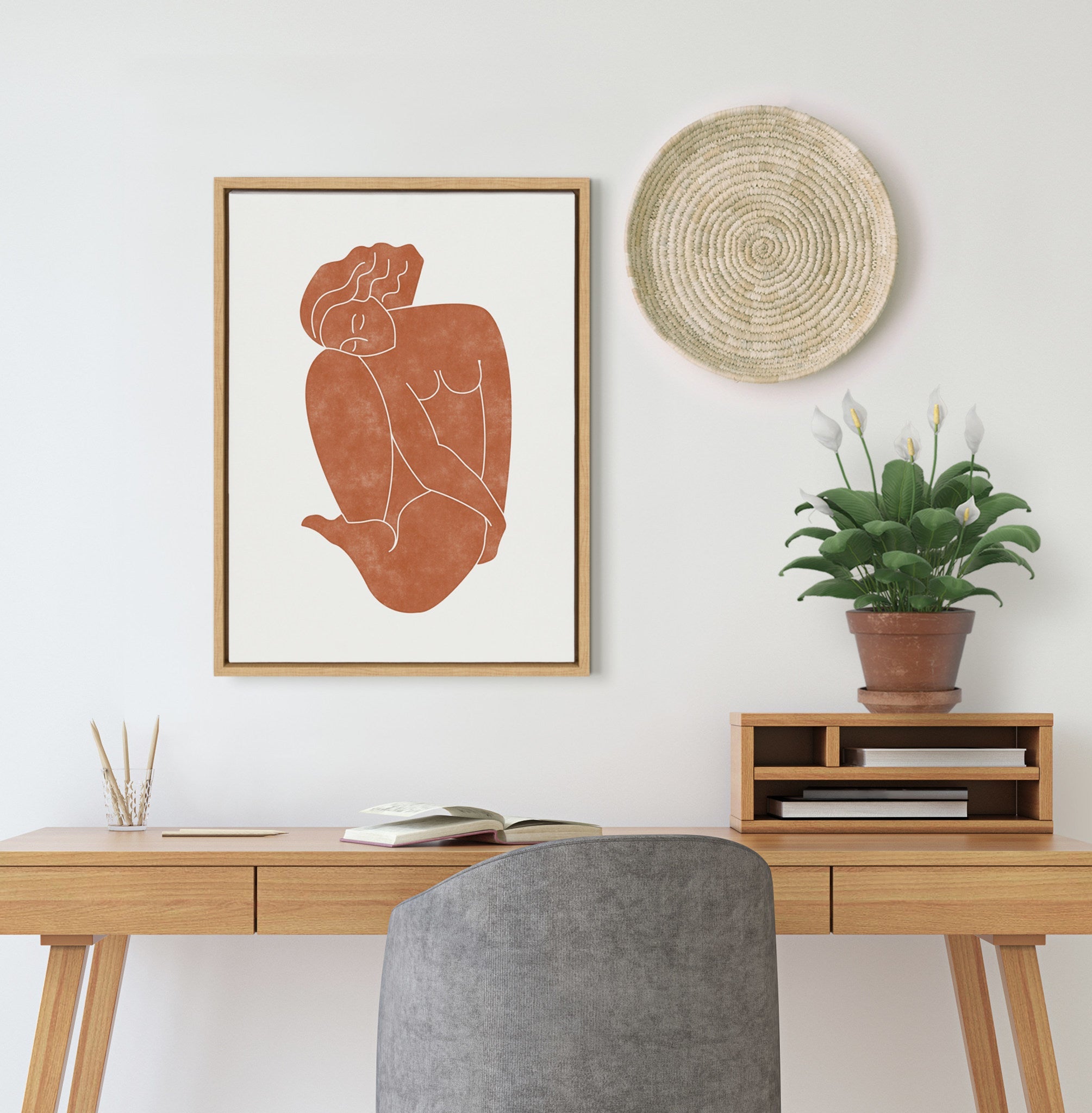 Sylvie Figurine Framed Canvas by kateandlaurel - product image 7 for Resin Society
