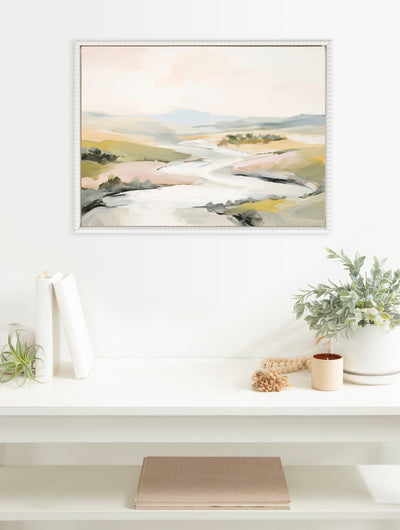 Sylvie Beaded Tranquil Landscape II Framed Canvas by Amy Lighthall
