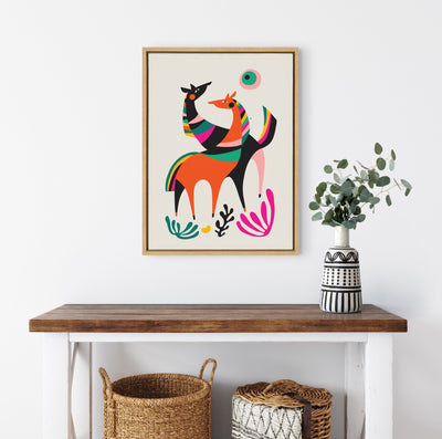 Sylvie Dancing Horses Framed Canvas by Rachel Lee of My Dream Wall by kateandlaurel - product image 8 for Resin Society