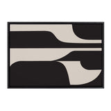 Sylvie Eye Catching Sleek Abstract 6 Black and Beige Framed Canvas by kateandlaurel - product image 14 for Resin Society
