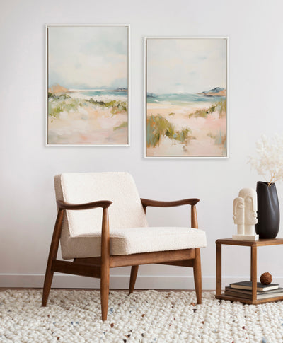 Sylvie Beaded Tranquil Landscape III and V Framed Canvas Art Set by Amy Lighthall