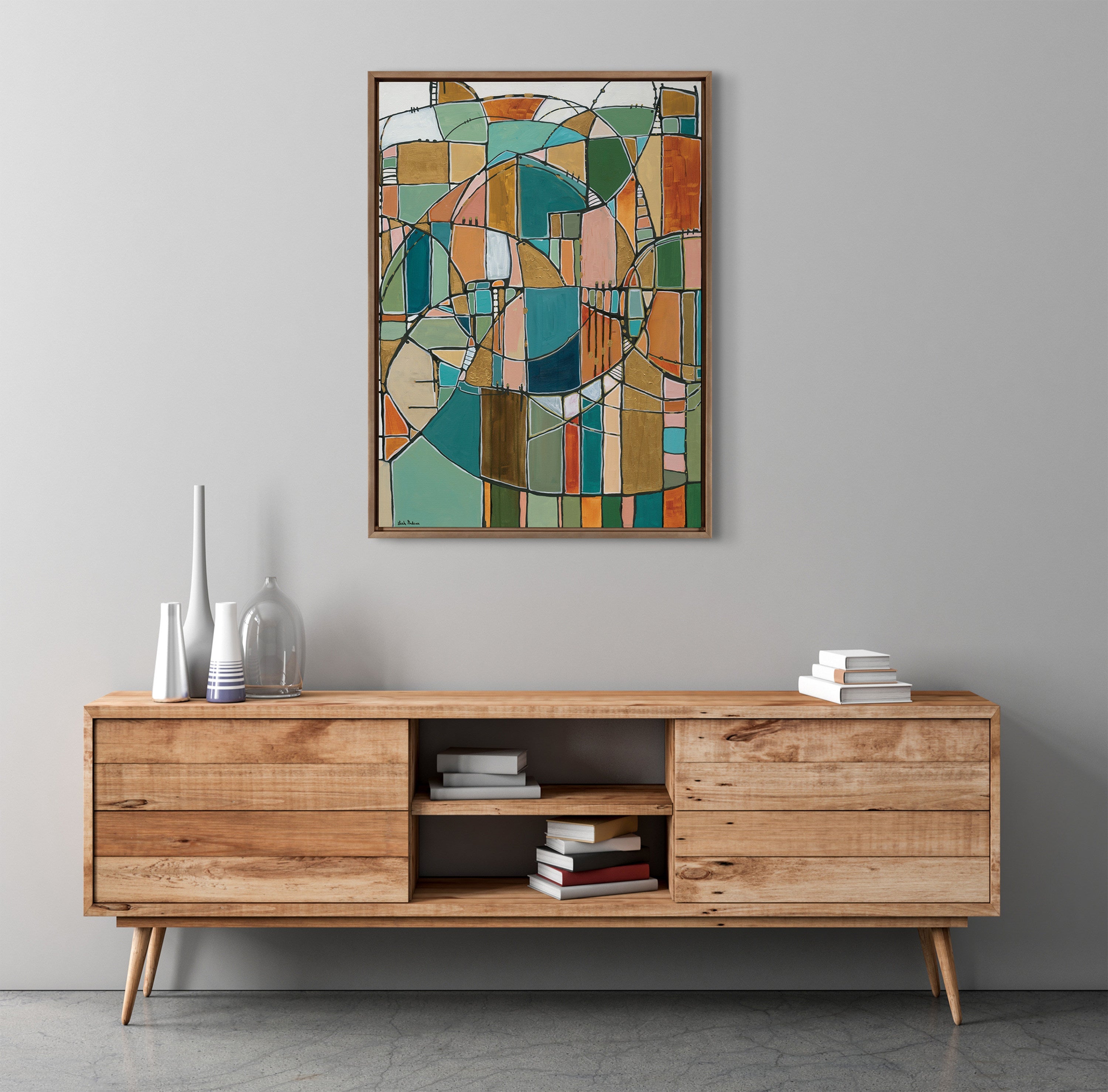 Sylvie Stardust Chords Framed Canvas by Leah Nadeau by kateandlaurel - product image 10 for Resin Society