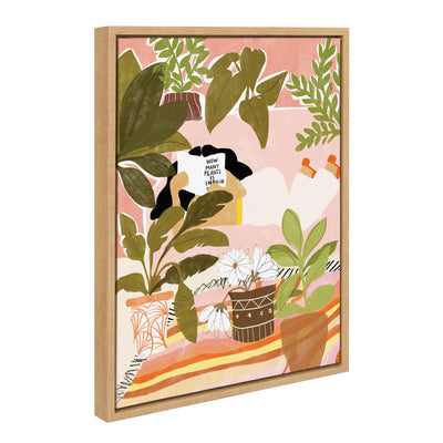 Sylvie Never Enough Plants Framed Canvas by kateandlaurel - product image 2 for Resin Society