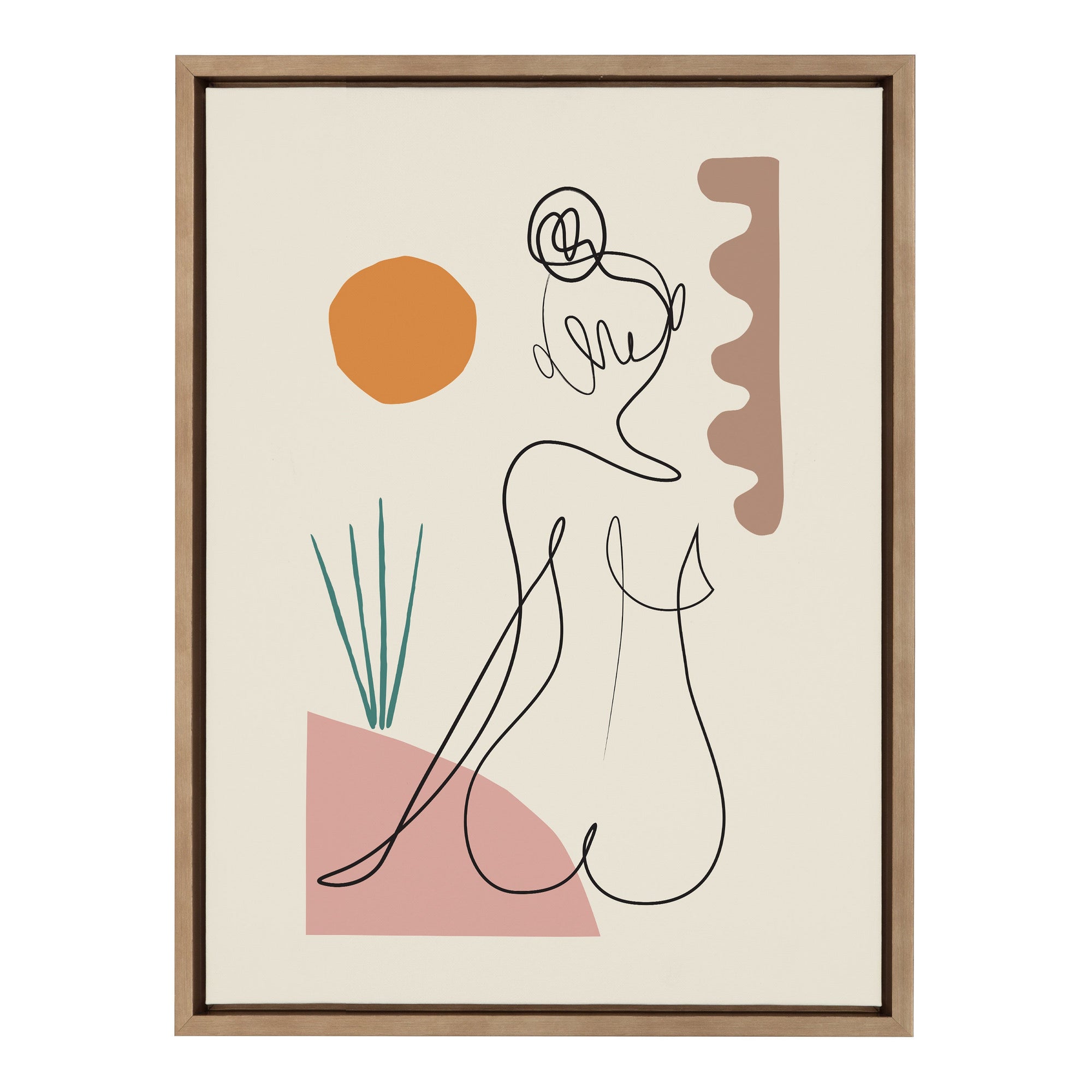Sylvie Sunset Framed Canvas by kateandlaurel - main product image for Resin Society