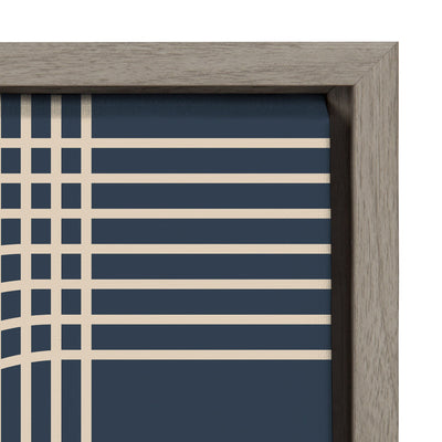 Sylvie Lines in Blue Framed Canvas Set by kateandlaurel - product image 3 for Resin Society