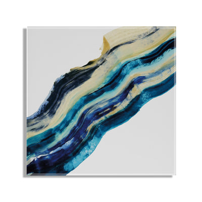 Wavy Lines Floating Acrylic Art by kateandlaurel - product image 2 for Resin Society