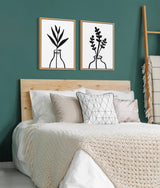 Sylvie Modern Botanical Vase Framed Canvas Set by The Creative Bunch by kateandlaurel - product image 8 for Resin Society