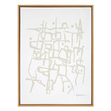 Sylvie Organic Lines Neutral Framed Canvas by kateandlaurel - product image 2 for Resin Society