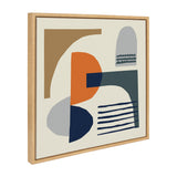 Sylvie Abstract Mid Century Framed Canvas by kateandlaurel - main product image for Resin Society