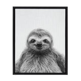 Sylvie Sloth Framed Canvas by Simon Te Tai