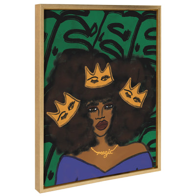 Sylvie Wear Your Crown Framed Canvas by kateandlaurel - product image 2 for Resin Society
