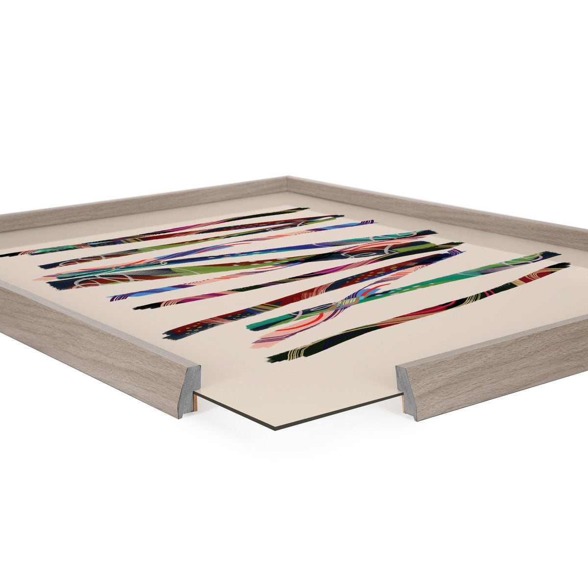 Blake Abstract Sticks 5 Framed Printed Glass by kateandlaurel - product image 3 for Resin Society