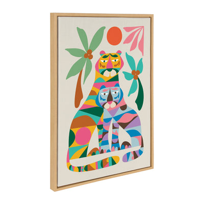 Sylvie MCM Tiger Love Framed Canvas by Rachel Lee