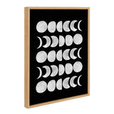 Sylvie 901 Moon Phases White on Black Framed Canvas by kateandlaurel - product image 2 for Resin Society