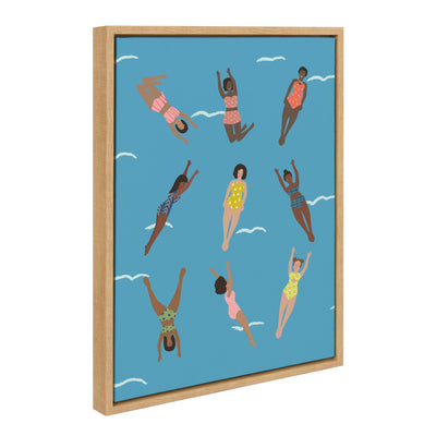 Sylvie Swimmers Framed Canvas by kateandlaurel - product image 2 for Resin Society