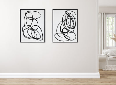 Sylvie Ring of Light and Ring of Light 2 Framed Canvas Art Set by Nikki Chu
