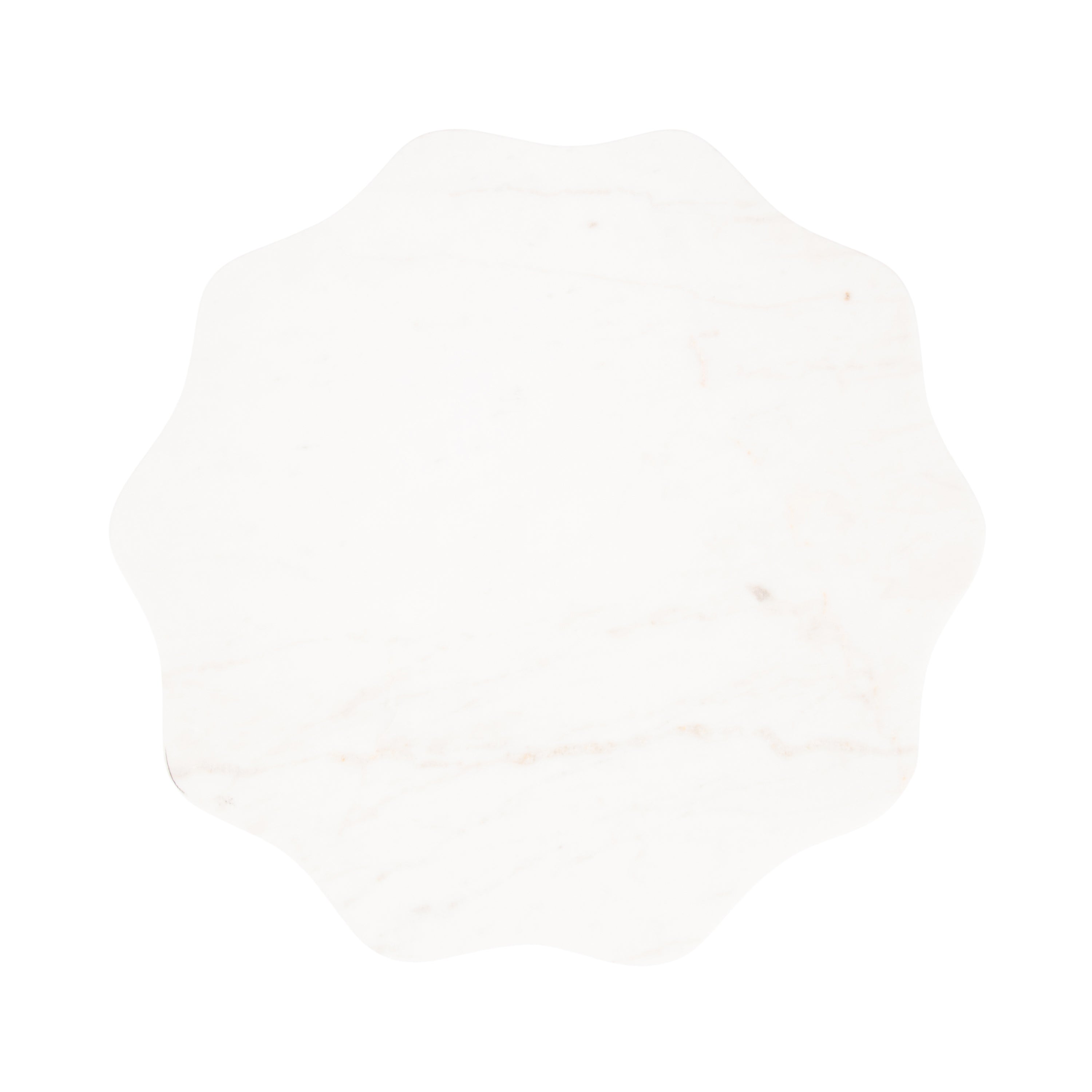 Sanzo Scalloped Marble and Metal Table