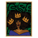 Sylvie Wear Your Crown Framed Canvas by kateandlaurel - main product image for Resin Society