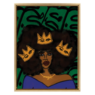 Sylvie Wear Your Crown Framed Canvas by kateandlaurel - main product image for Resin Society