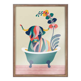 Blake Mid Century Modern Cow in Bathtub Framed Printed Glass by kateandlaurel - product image 2 for Resin Society