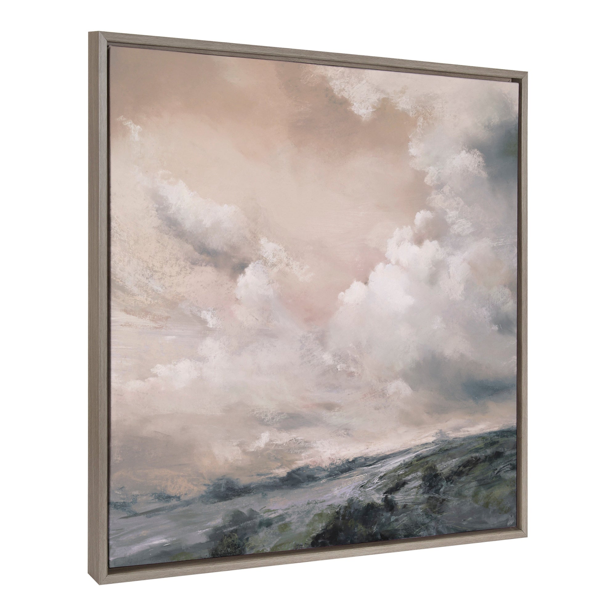 Sepia toned framed canvas print of stormy ocean waters titled 'When the North Wind Blows' by Nel Whatmore