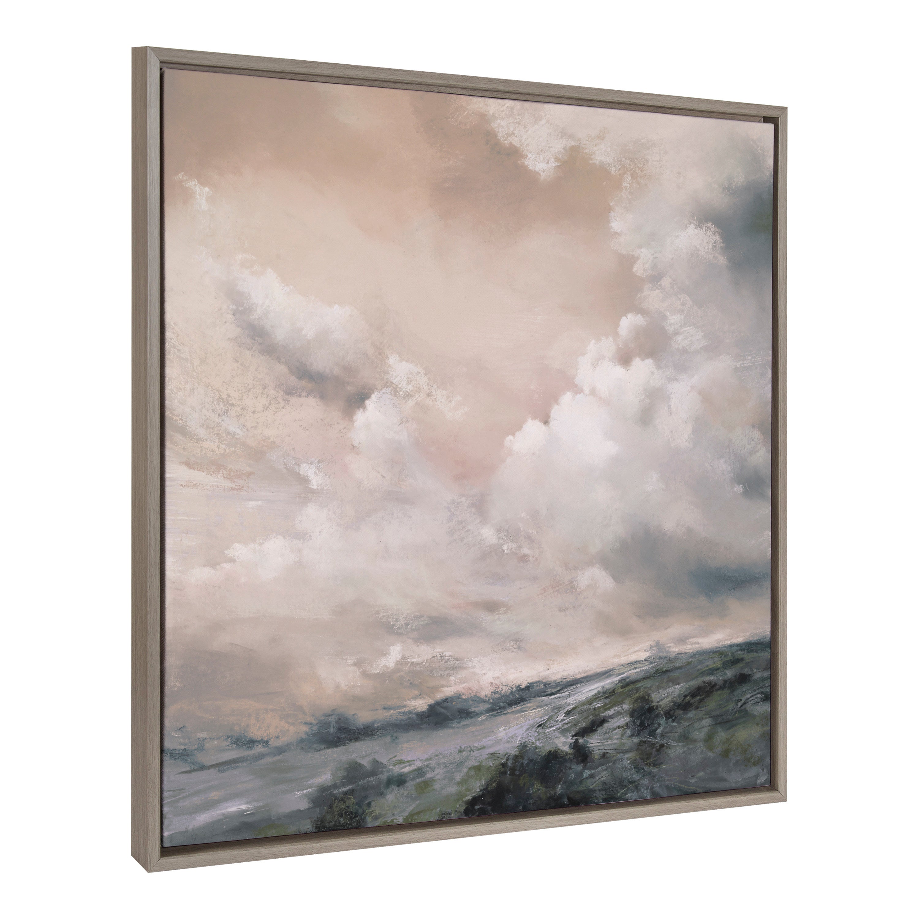 Sepia toned framed canvas print of stormy ocean waters titled 'When the North Wind Blows' by Nel Whatmore