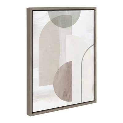 Sylvie Sahara Gray 2 Framed Canvas by kateandlaurel - product image 2 for Resin Society