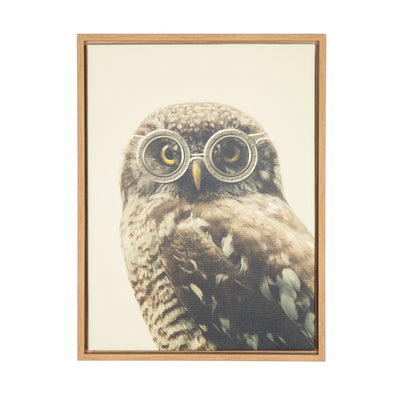Sylvie Owl Wearing Glasses Framed Canvas by kateandlaurel - product image 10 for Resin Society