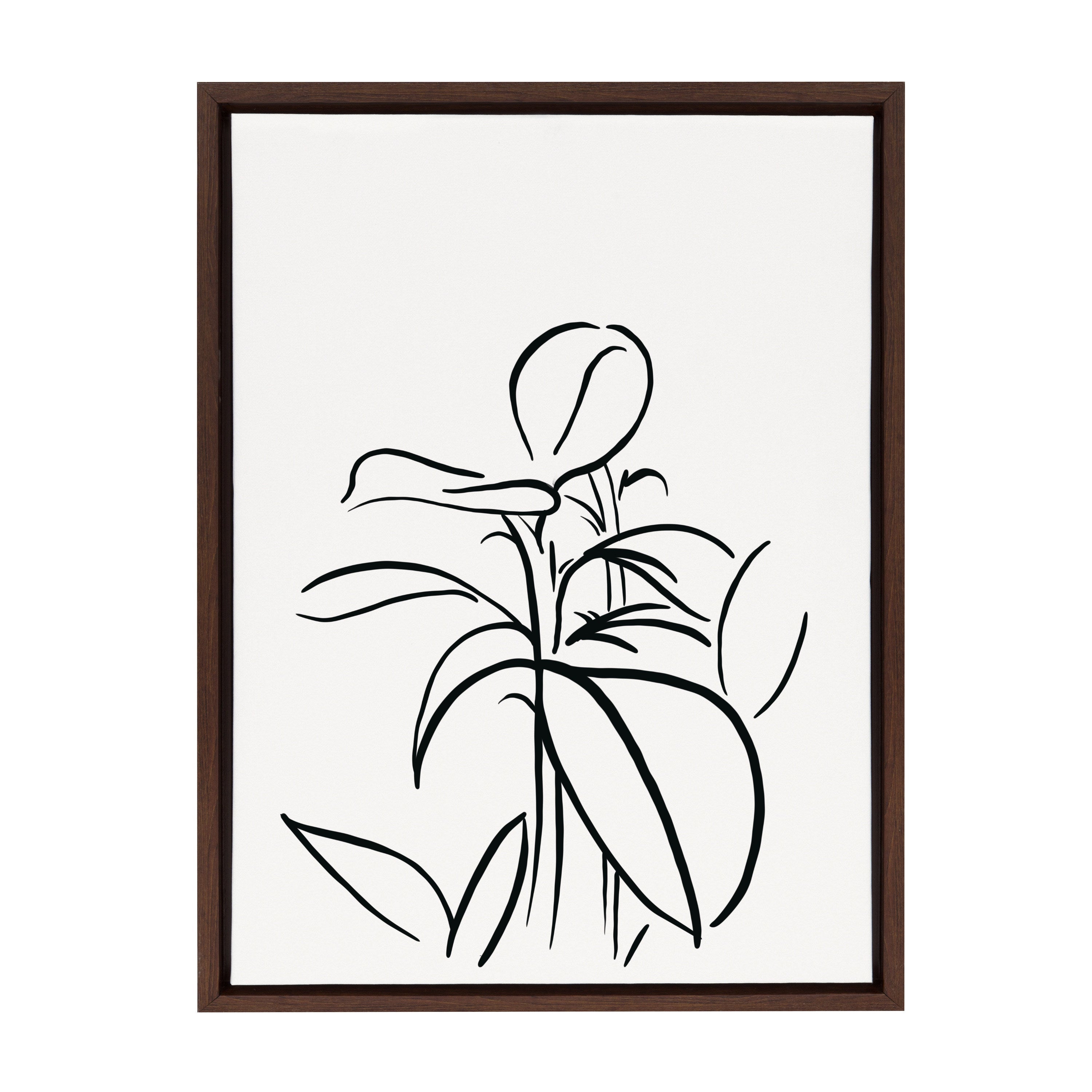 Sylvie Botanical Sketch Print No 1 Framed Canvas by The Creative Bunch