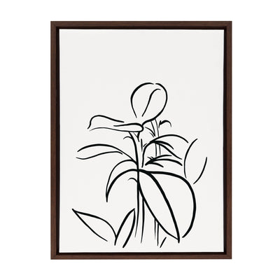 Sylvie Botanical Sketch Print No 1 Framed Canvas by The Creative Bunch