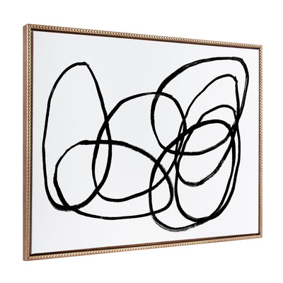 Sylvie Beaded NC Ring of Light Framed Canvas by Nikki Chu
