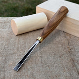 V-Parting Chisel 60 Degree with 6 mm blade and wooden handle by Sharky Forged Steel Tools