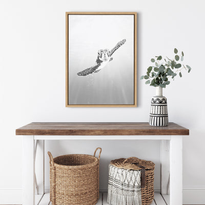 Sylvie Sea Turtle Framed Canvas by Simon Te of Tai Prints by kateandlaurel - product image 4 for Resin Society