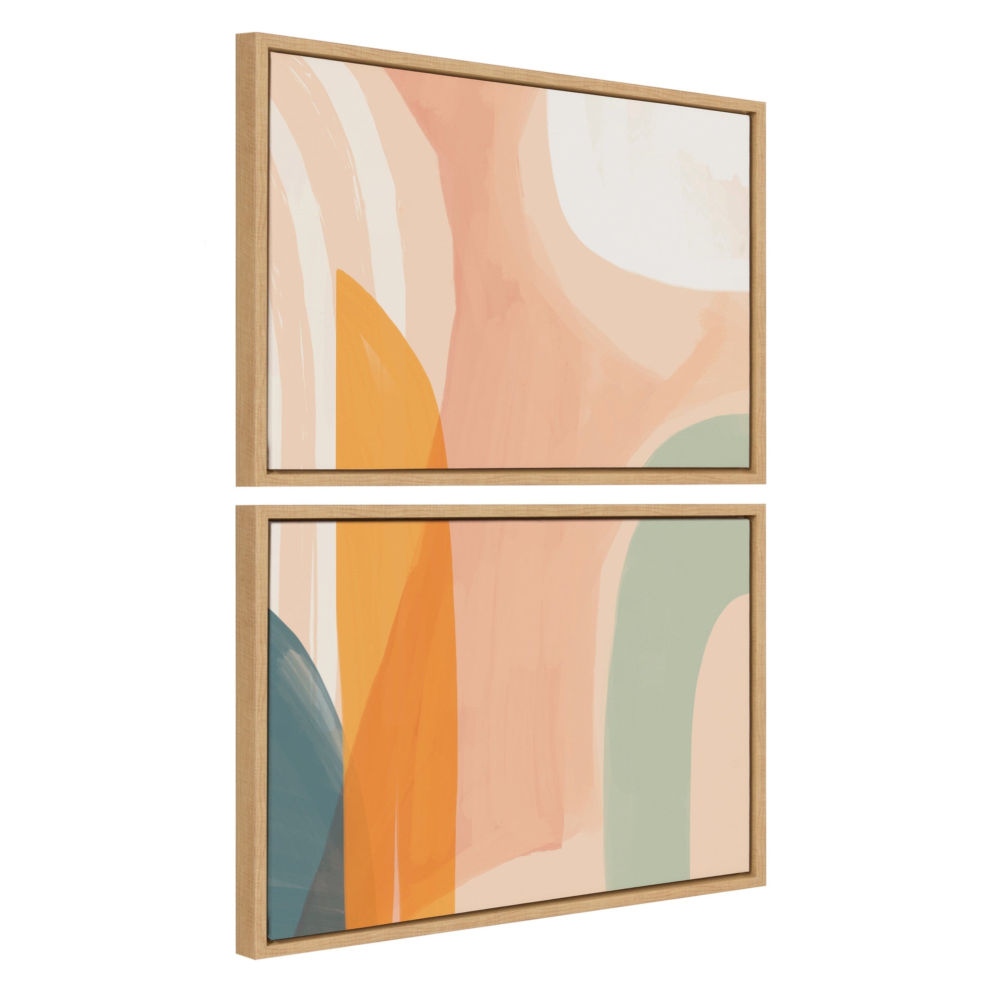 Sylvie Sunrise Over Marrakesh 1 and 2 Framed Canvas by kateandlaurel - product image 7 for Resin Society