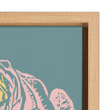 Sylvie Floral in Teal Framed Canvas by kateandlaurel - product image 10 for Resin Society
