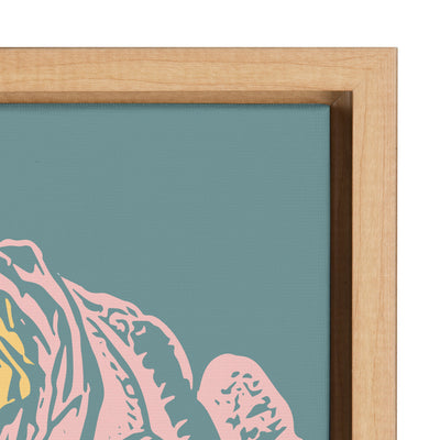 Sylvie Floral in Teal Framed Canvas by kateandlaurel - product image 10 for Resin Society