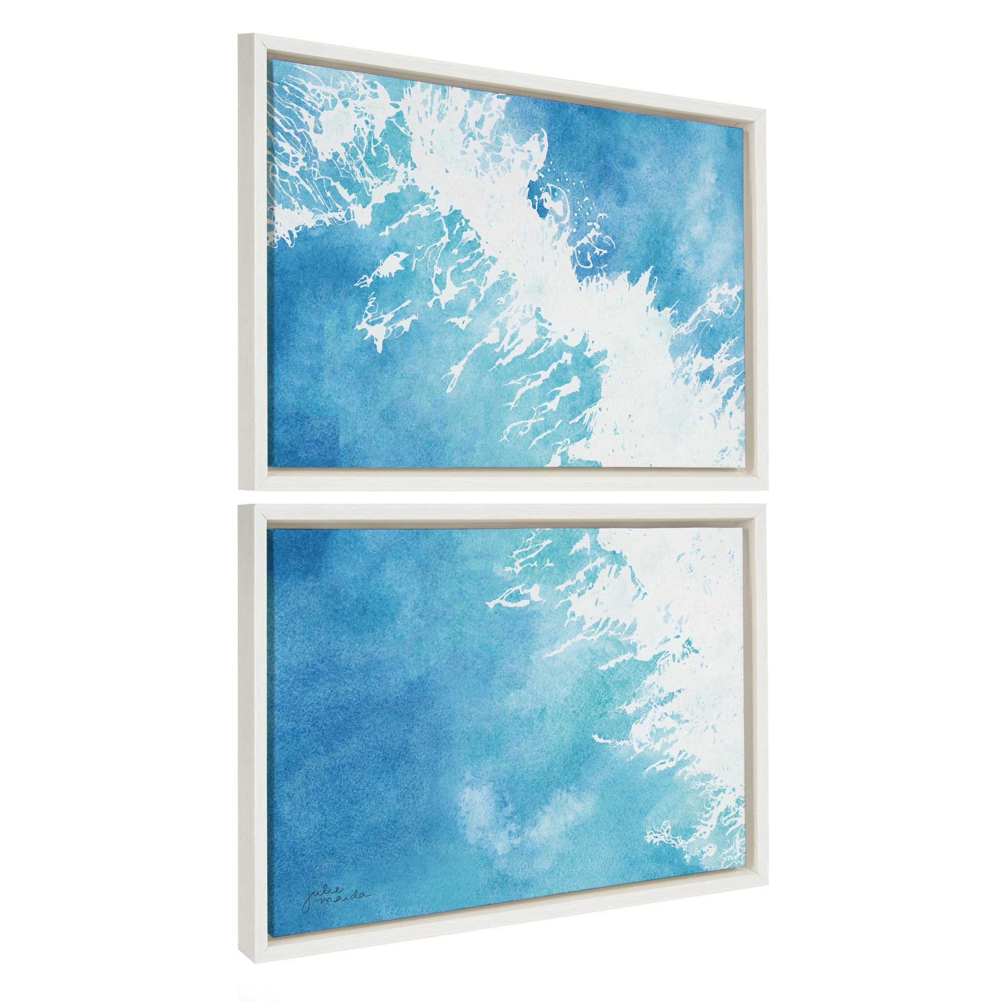 Sylvie Into the Blue 1 and 2 Framed Canvas by kateandlaurel - product image 7 for Resin Society