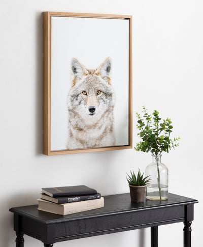 Sylvie Wolf Portrait Framed Canvas by Amy Peterson Art Studio